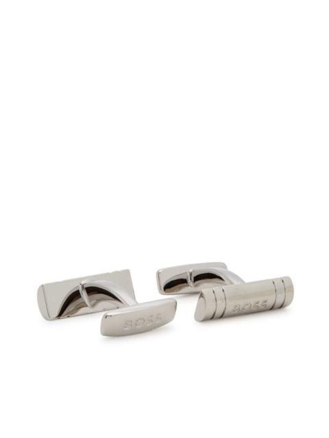 BOSS Boss Logo-engraved Cufflinks and tie Clip set