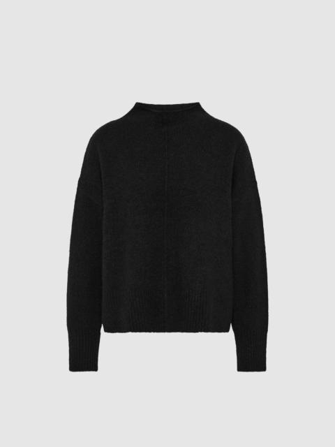ST. AGNI Wool Blend Mock Neck Sweater - Black