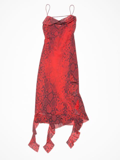Acne Studios Ruffle strap dress - Fire red