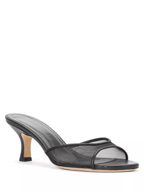 STAUD Women's Brigitte Mesh Mid Heel Sandals