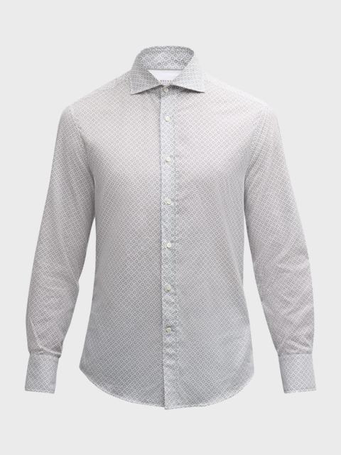 Men's Cotton 3D Tile Sport Shirt