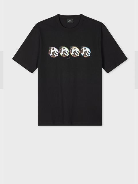 Paul Smith Black 'PS Circle Logo' Print T-Shirt