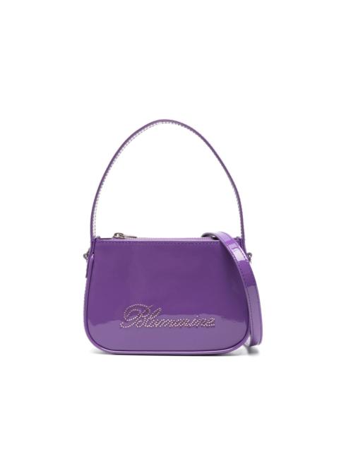 Blumarine rhinestoned leather tote bag