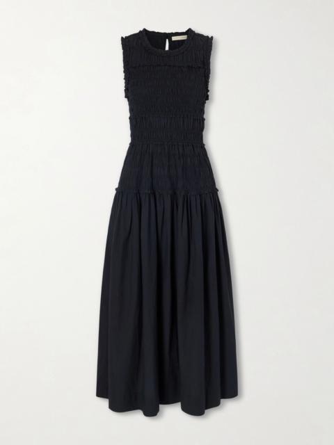 DÔEN Mallory cotton-poplin midi dress Black