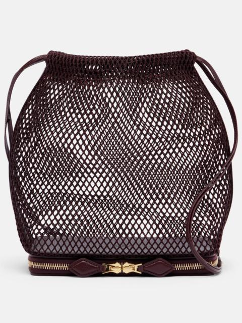 Alaïa Le Pochon fishnet bucket bag