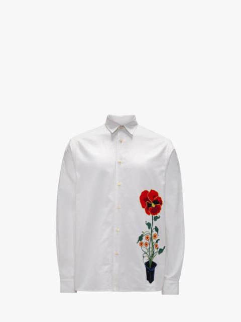 JW Anderson SHIRT WITH FLOWER POT EMBROIDERY