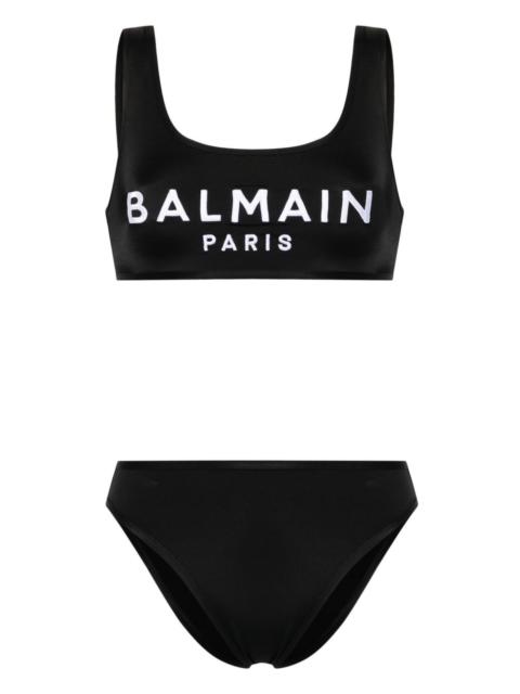 Balmain logo-embroidered bikini set
