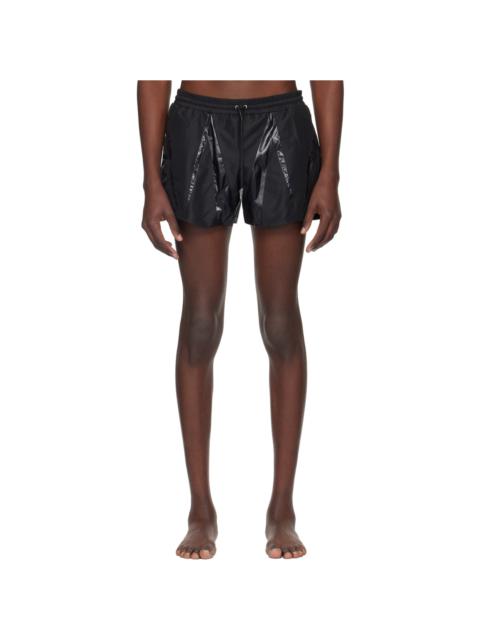 MUGLER Black Paneled Swim Shorts
