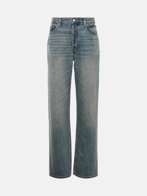 Low-rise wide-leg jeans