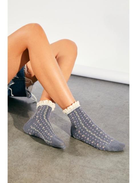 FREE PEOPLE Rosebud Waffle Knit Ankle Socks