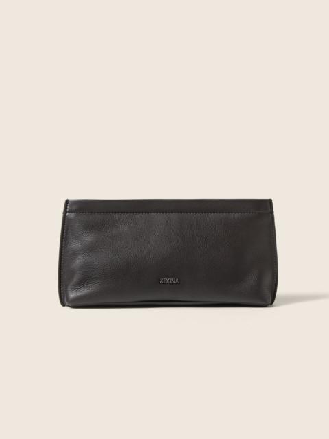 ZEGNA DARK BROWN SECONDSKIN POUCH