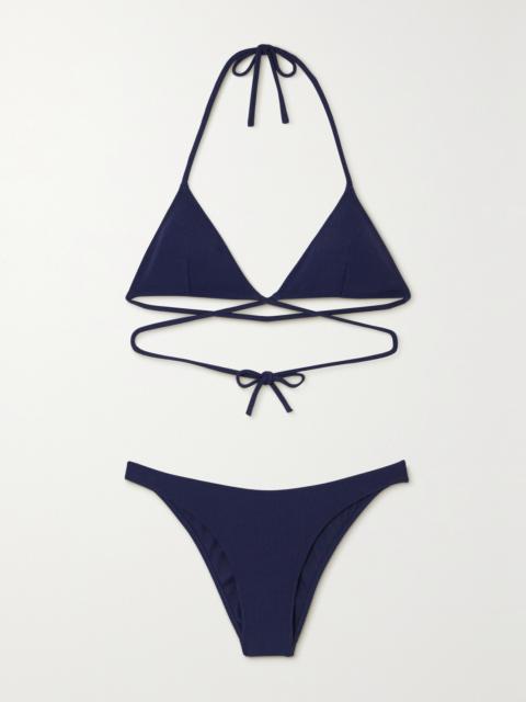 Lido + Net Sustain Tredici Ribbed Halterneck Triangle Bikini