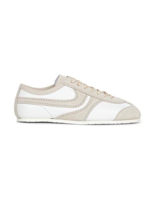 White calf leather sneakers
