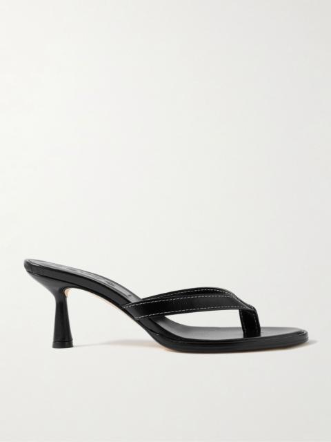 Aeyde Daphne leather sandals Black
