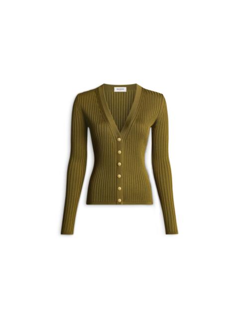 Balmain Buttoned ribbed knit cardigan