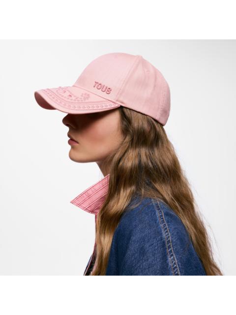 TOUS Dark pink embroidered Cap TOUS Motifs Paisley