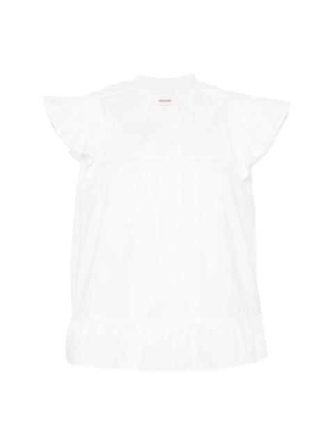Zadig & Voltaire Tolded organic-cotton blouse