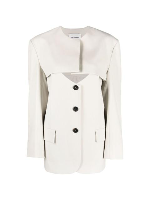 cut-out buttoned jacket