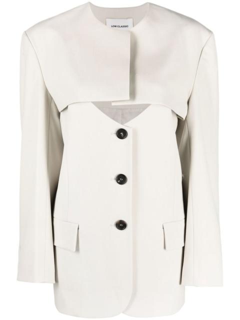 LOW CLASSIC cut-out buttoned jacket