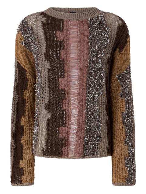PINKO sequin striped sweater