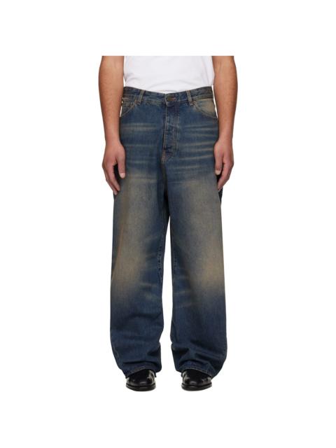 VETEMENTS Navy Spiral Jeans