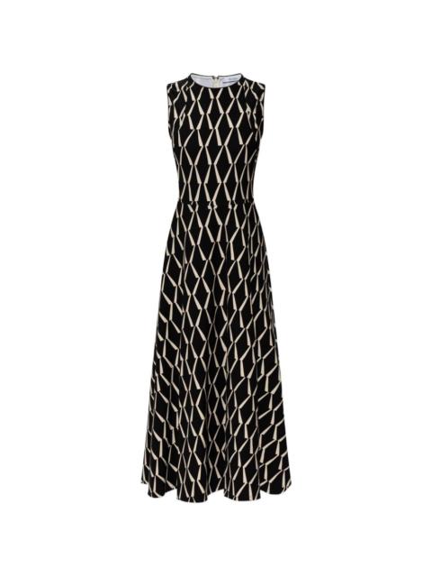 Max Mara patterned jersey midi dress