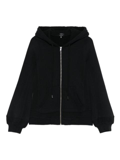 R13 balloon-sleeve zip-up hoodie