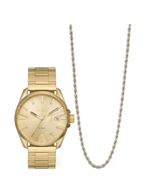 Diesel MS9 watch and necklace set