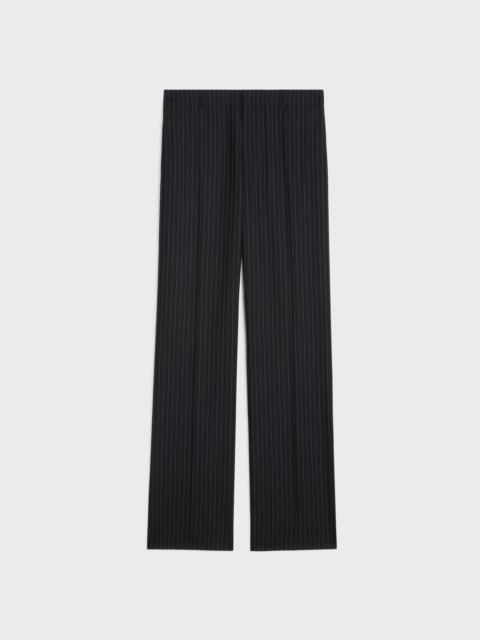 straight pants in striped wool