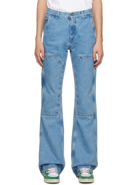 Off-White wide-leg panelled jeans