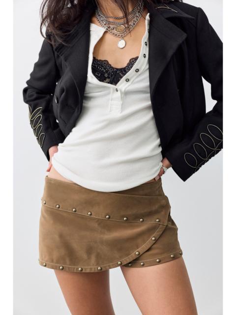 FREE PEOPLE Low Rider Studded Wrap Skort