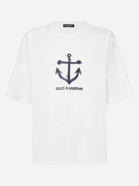 Dolce & Gabbana Short-sleeved Marina-print T-shirt