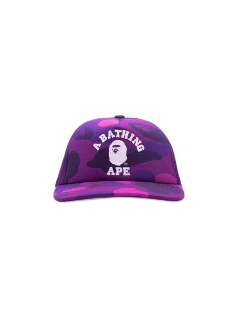 A BATHING APE® BAPE Color Camo NYC Logo Mesh Cap 'Purple