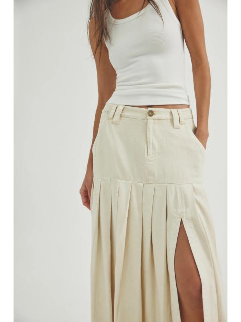 FREE PEOPLE 53rd Street Chino Maxi Skirt