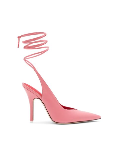 THE ATTICO Venus Lace-Up Leather Pumps pink