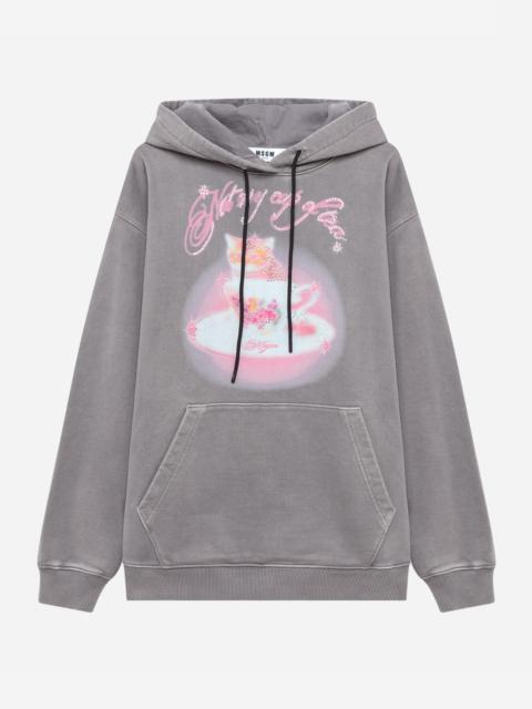 MSGM Hooded sweatshirt with print