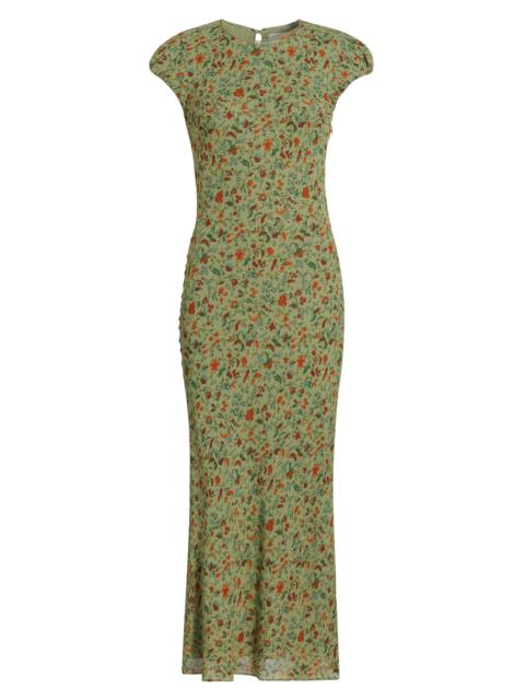 Reformation Women's Leana Floral Georgette Midi-Dres - Ponderosa