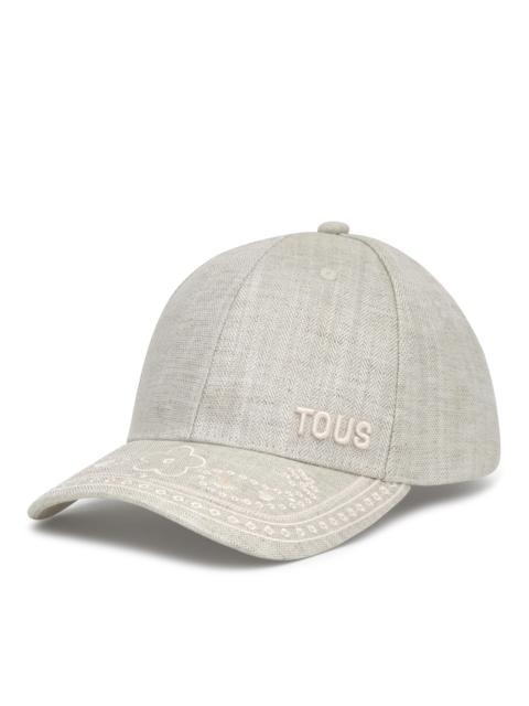 TOUS Beige embroidered Cap TOUS Motifs Paisley