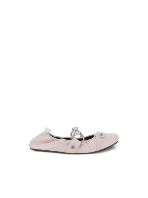 BALENCIAGA City ring buckle ballet flats