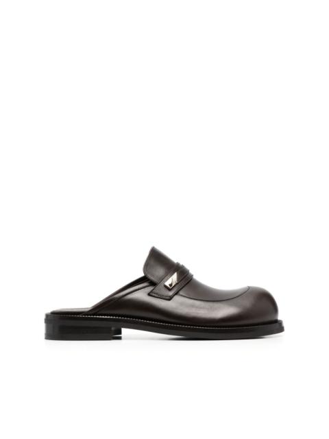 Martine Rose leather round-toe loafers