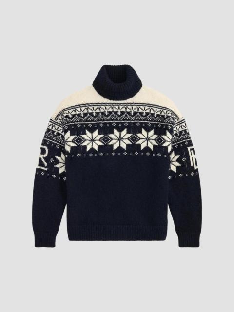 Ralph Lauren Men's Cashmere-Mohair Turtleneck Sweater - Classic Chairman Navy