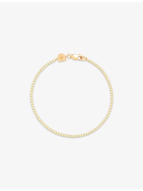 ASTRID & MIYU Tennis Chain 18ct Yellow Gold-Plated Brass And Cubic Zirconia Bracelet