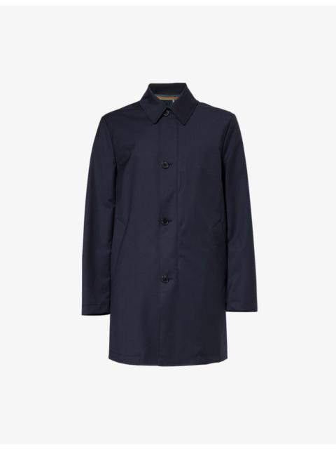 Paul Smith Spread-collar detachable-gilet regular-fit wool coat