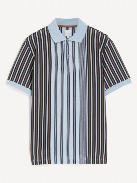 Paul Smith Sky Blue Deck Stripe Polo Shirt