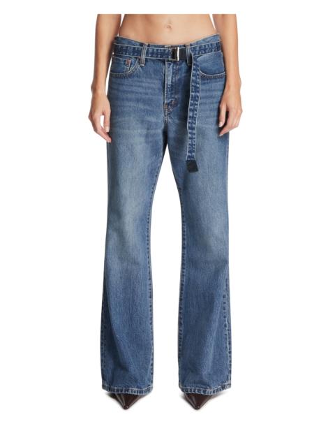 sacai Levi's x Sacai Blue Belted Flare Jeans