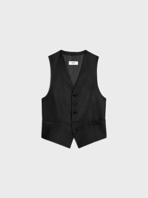 CELINE waistcoat in striped flannel