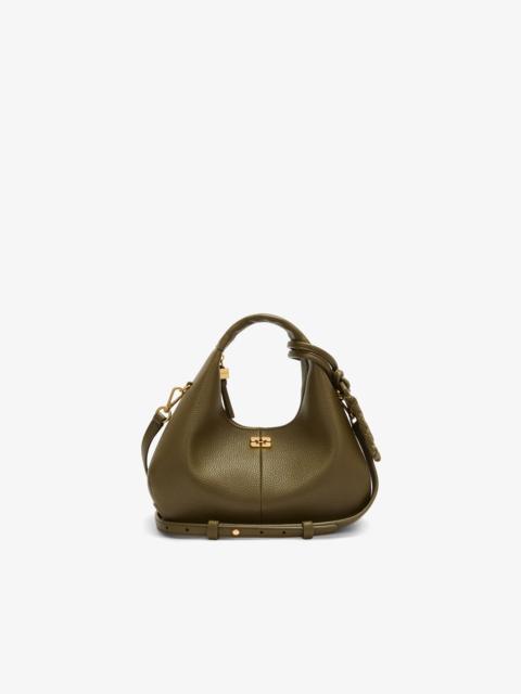 GANNI MINI HOBO BAG IN GREEN