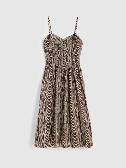 Madewell Ruched Sweetheart Midi Dress