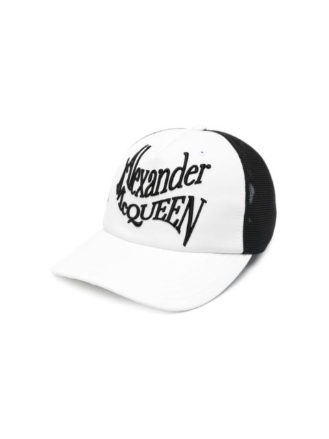 Alexander McQueen embroidered-logo cap