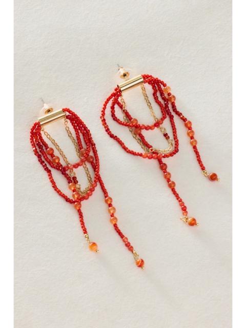 FREE PEOPLE Muse Semi-Precious Stone Beaded Dangle Earrings